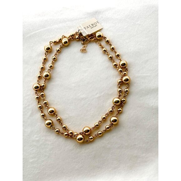 Talbots Gold Tone Bead Necklace - 28.5" + 2" Extender - Picture 4 of 6